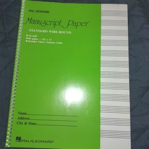 Standard Wirebound Manuscript Music Paper